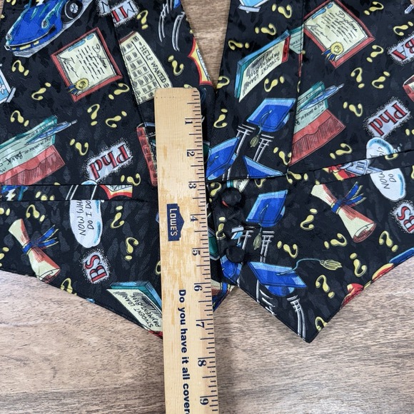 VTG Nicole Miller Limited Quanities Tuxedo Backless Vest Graduation PHD Barback - Picture 5 of 13